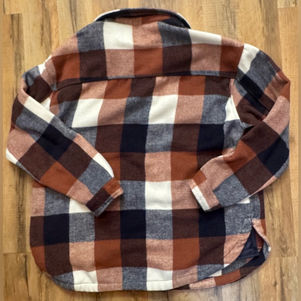 Plaid Button-Up Shacket - Picture 2 of 2